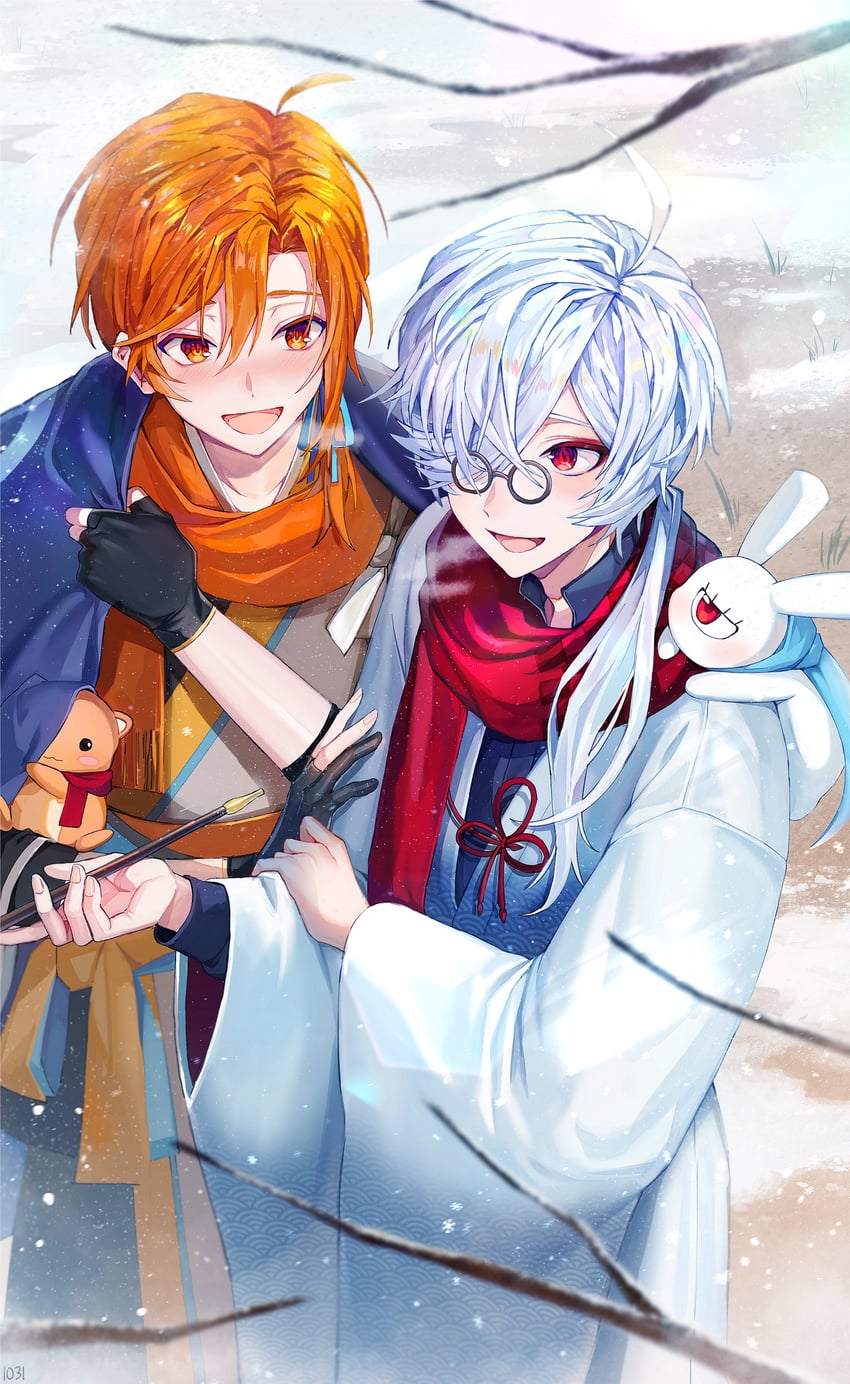 shiroya reito and hoshinouta kaz (indie virtual youtuber and 2 more) drawn by creepyday