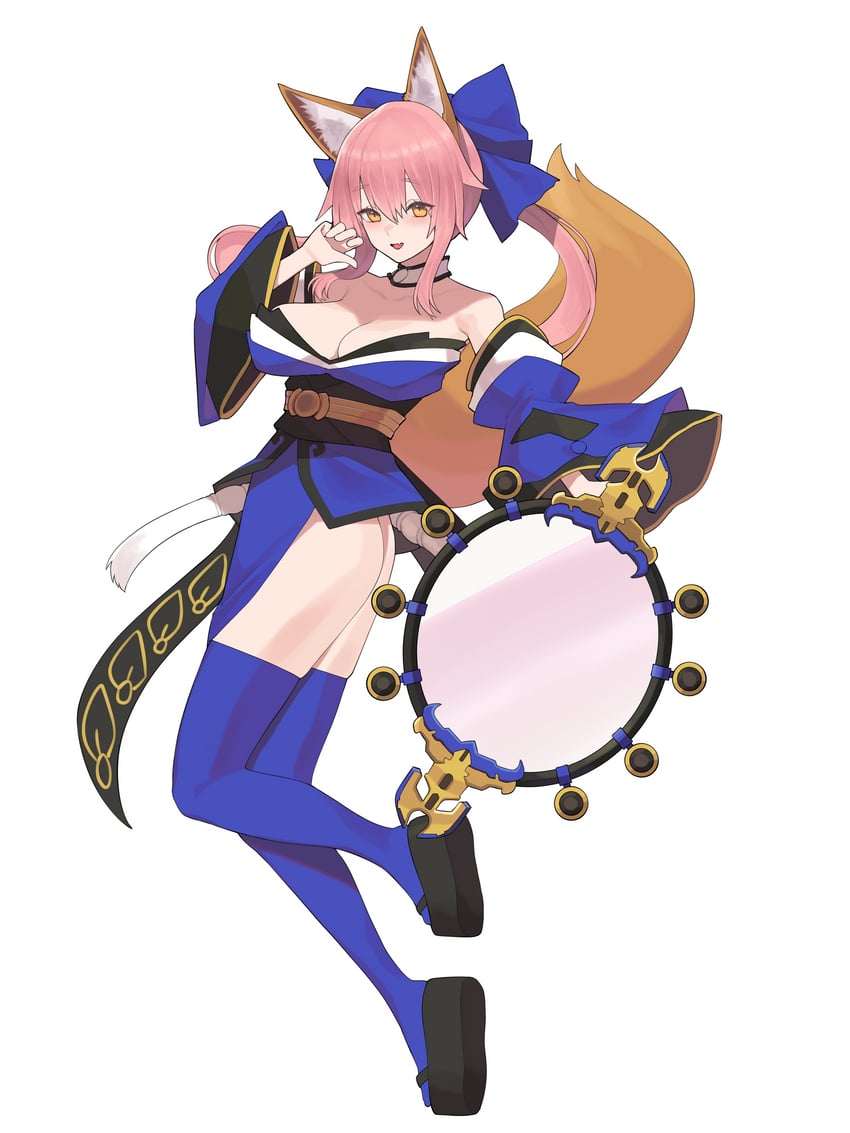 tamamo and tamamo no mae (fate and 1 more) drawn by kurowanjjyang
