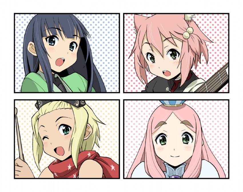 fighter, harukara, samurai, princess, rogue, and 3 more (k-on! and 1 more) drawn by haganemaru_kennosuke