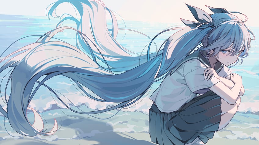 hatsune miku (vocaloid) drawn by ningen_mame