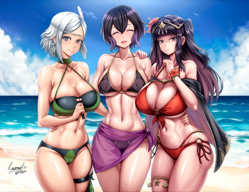 tharja, female morgan, and noire (fire emblem and 2 more) drawn by ryusuke_kyte_hagane