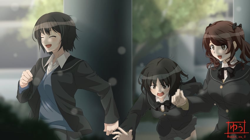 nanasaki ai, tachibana miya, and nakata sae (amagami) drawn by wtbn_zw_u