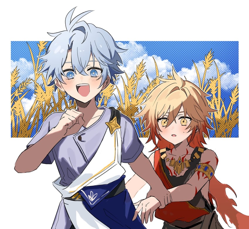 phainon and mydei (honkai and 1 more) drawn by ni_nt0