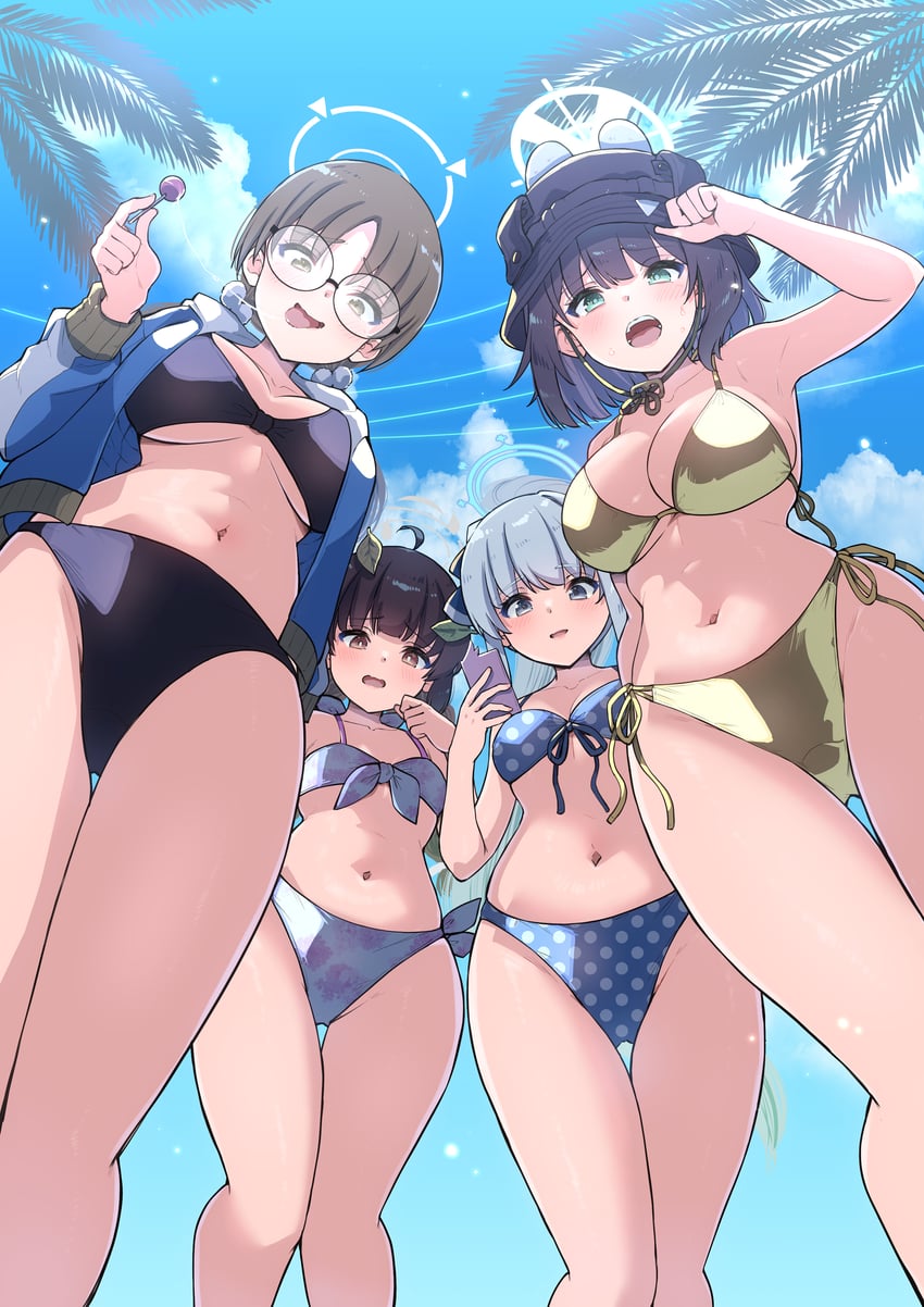miyu, miyako, saki, and moe (blue archive) drawn by sarfata