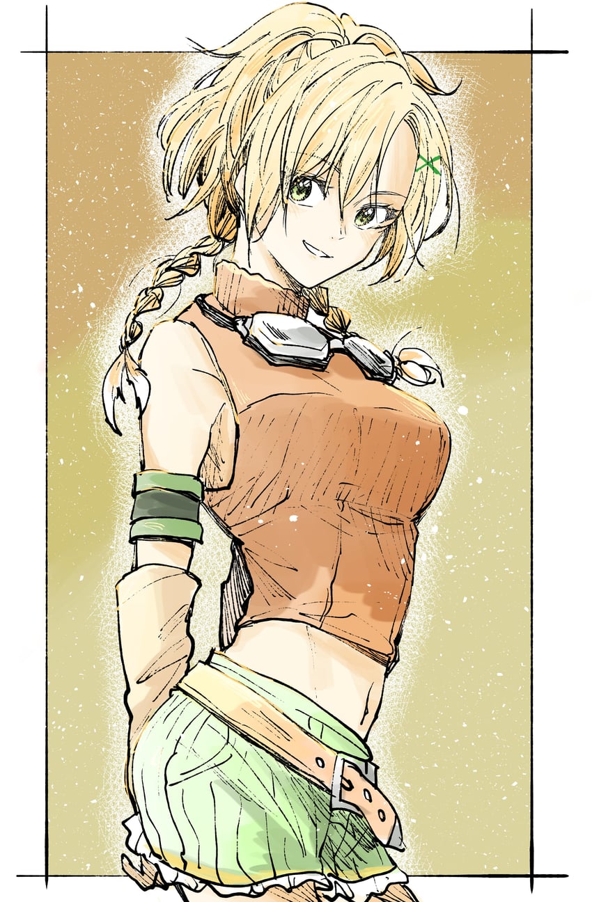 rikku (final fantasy and 1 more) drawn by kudou_makoto