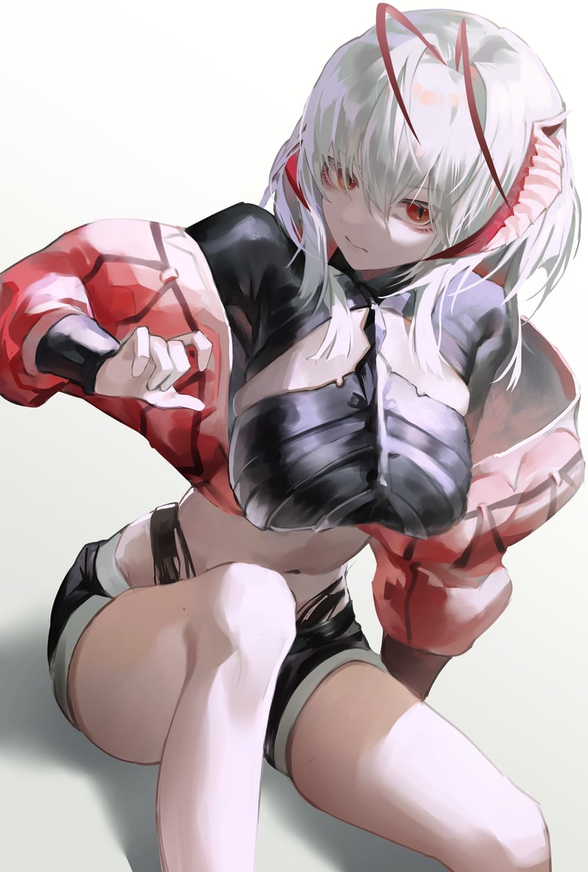 w and wis'adel (arknights) drawn by qian_deng_bai_wang