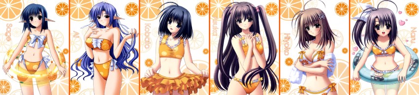watarai asuka, ootori naru, tamaizumi hiyoko, sage, haneda kobato, and 1 more (shuffle! and 3 more) drawn by nishimata_aoi and suzuhira_hiro
