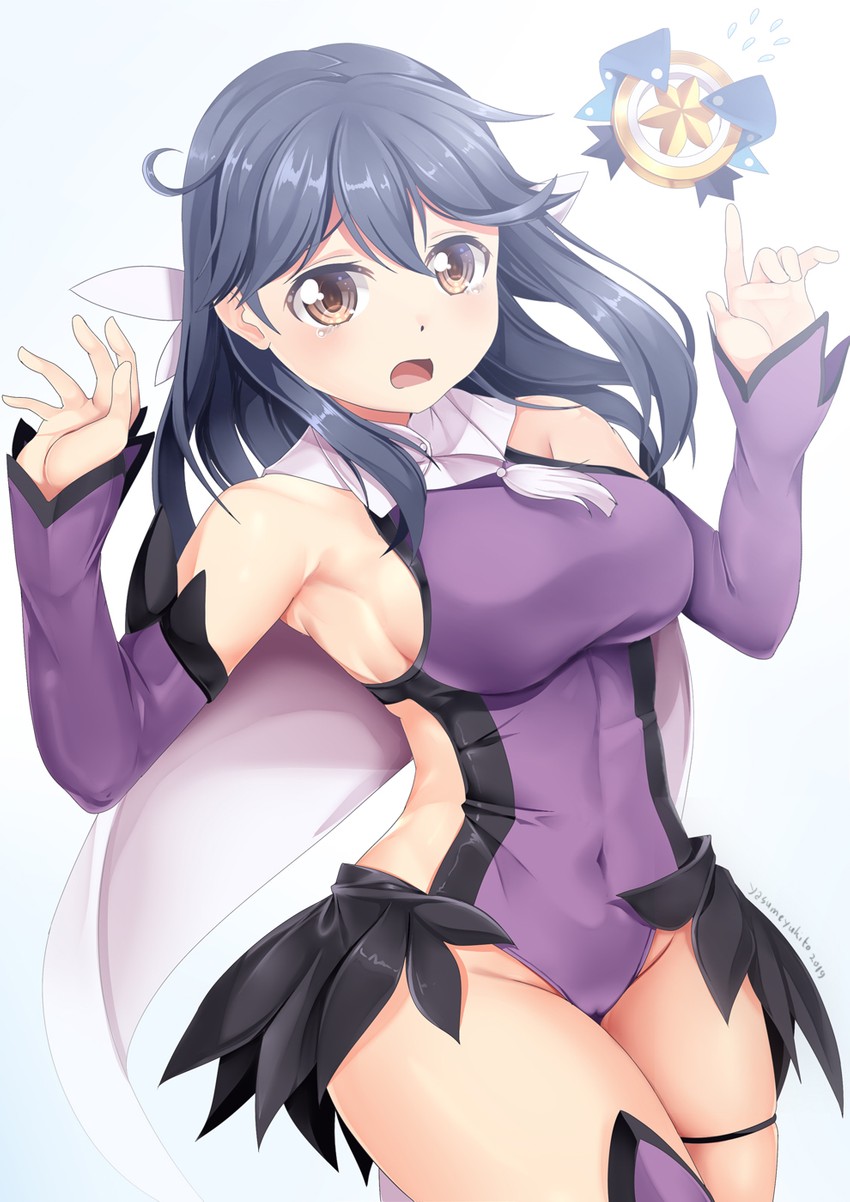 ushio, miyu edelfelt, and magical sapphire (kantai collection and 2 more) drawn by yasume_yukito