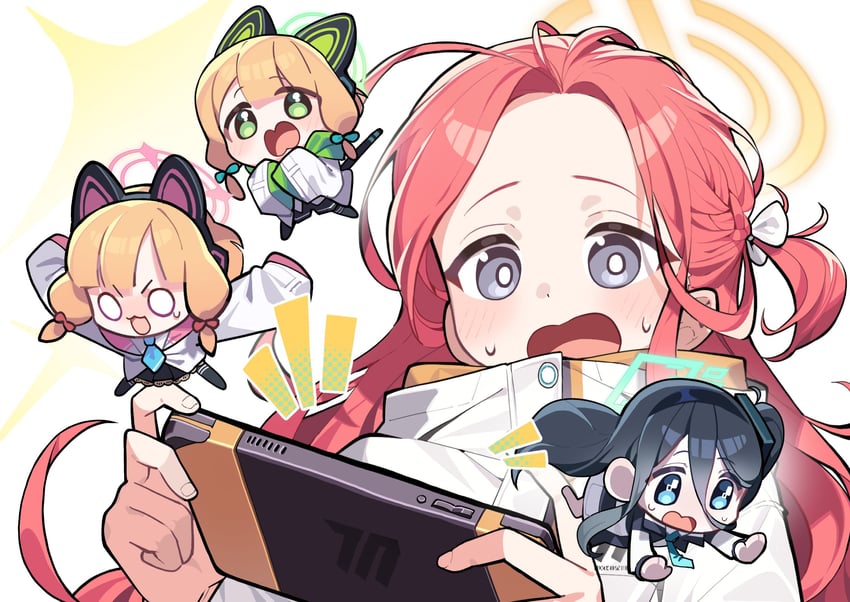 aris, momoi, midori, and yuzu (blue archive) drawn by gachop99