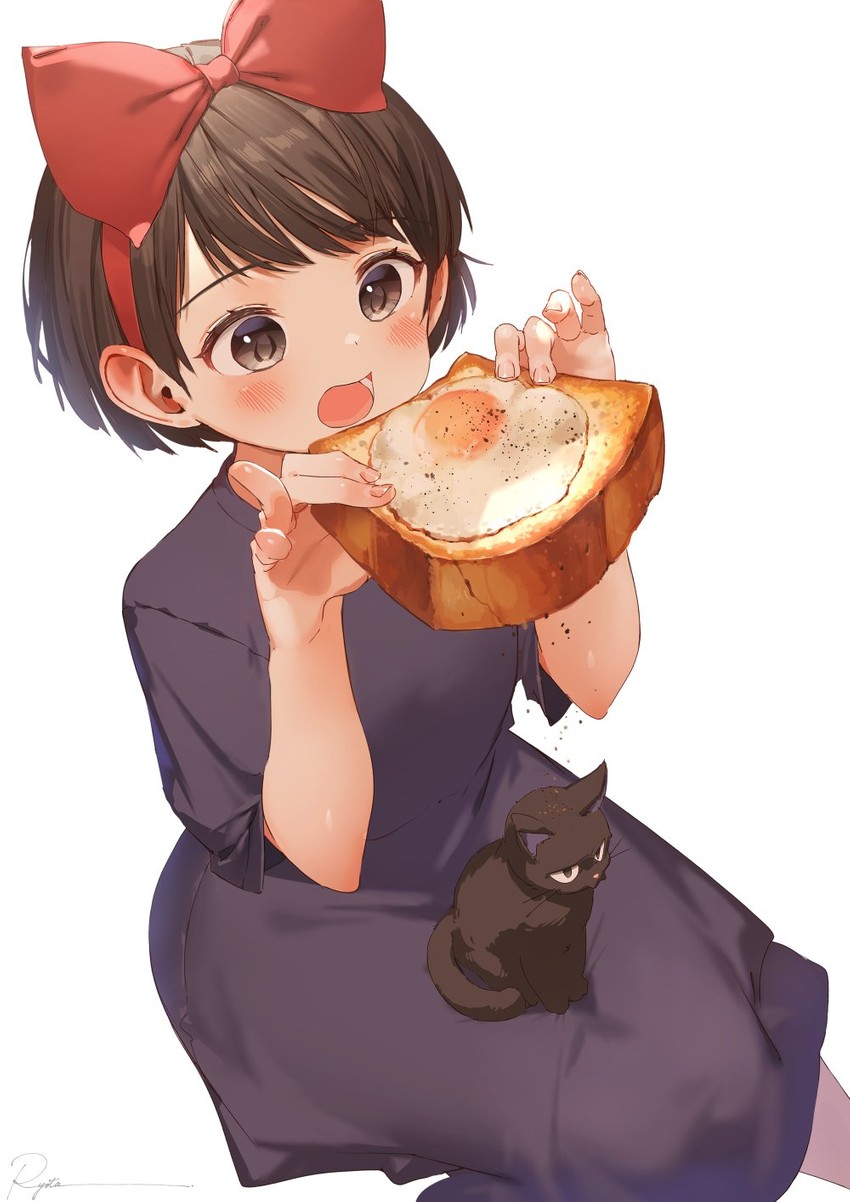 kiki and jiji (majo no takkyuubin) drawn by ryota_(ry_o_ta)