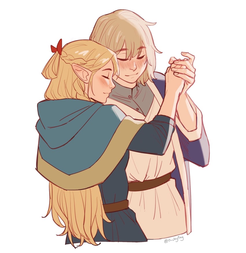 marcille donato and falin touden (dungeon meshi) drawn by oliviajtaylor20
