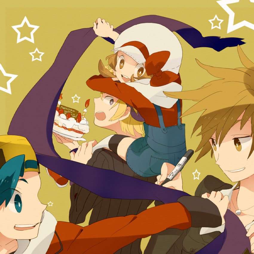 ethan, blue oak, lyra, and morty (pokemon and 1 more) drawn by hagiko