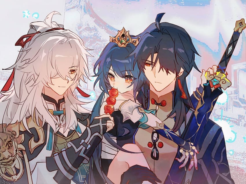blade, jing yuan, and yunli (honkai and 1 more) drawn by qieazhibingjiling