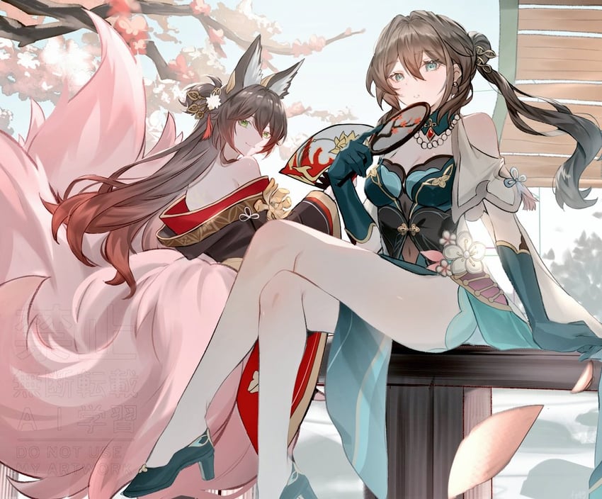 ruan mei, tingyun, and fugue (honkai and 1 more) drawn by sakuraso