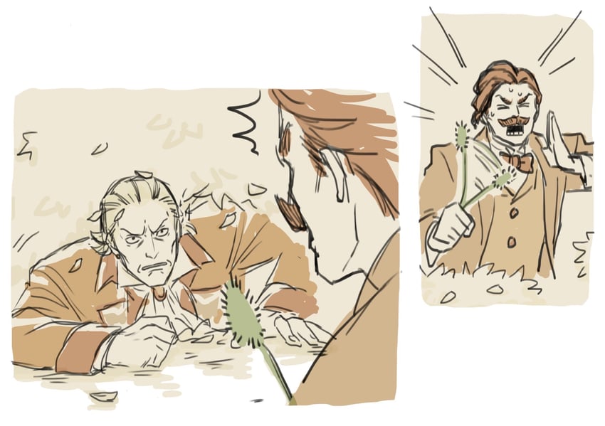manfred von karma and soseki natsume (ace attorney and 1 more) drawn by wwwsumiso