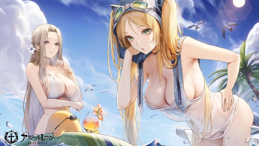 manjuu, yorktown, hornet, yorktown ii, and hornet ii (azur lane) drawn by kim_eb