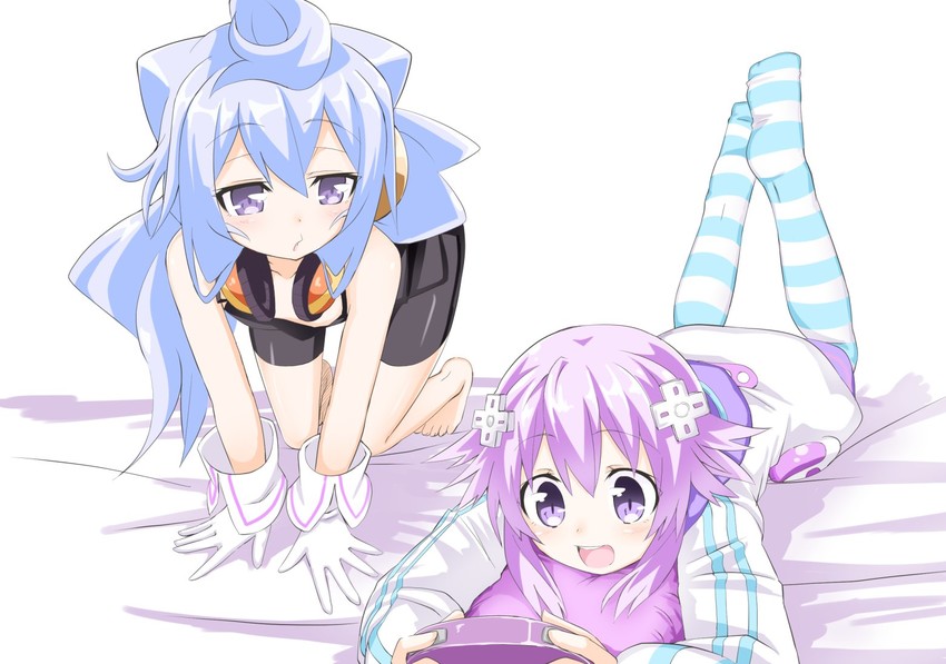 neptune and hacka doll 3 (neptune and 1 more) drawn by niwaka_potato
