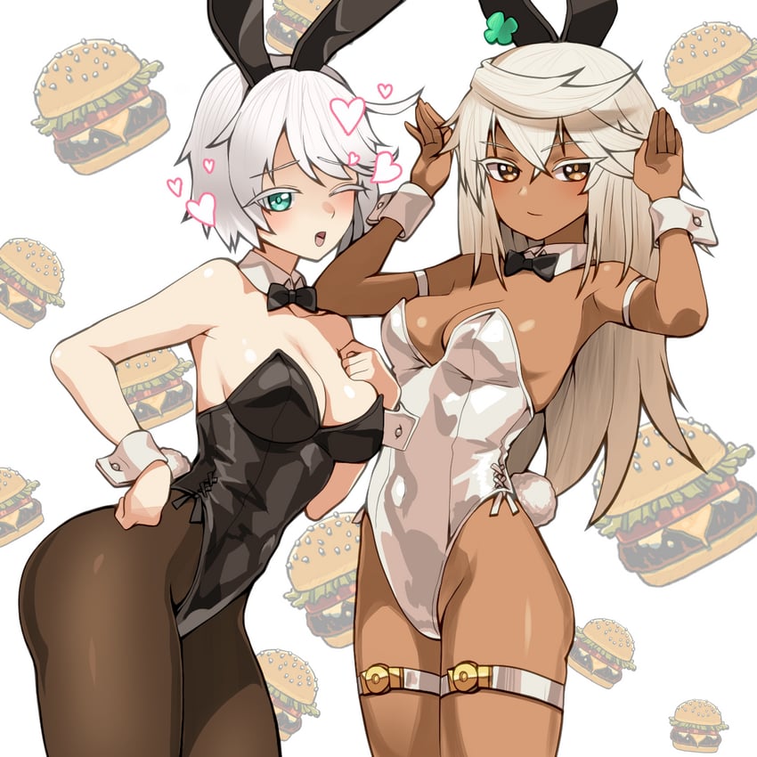 ramlethal valentine and elphelt valentine (guilty gear) drawn by n0_image