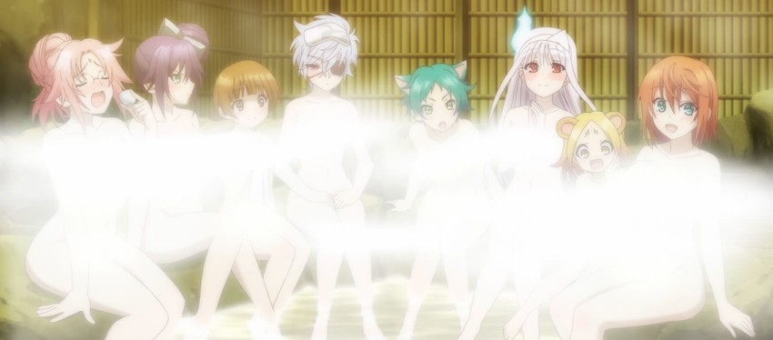 yunohana yuuna, ameno sagiri, miyazaki chisaki, arahabaki nonko, fushiguro yaya, and 3 more (yuragisou no yuuna-san)