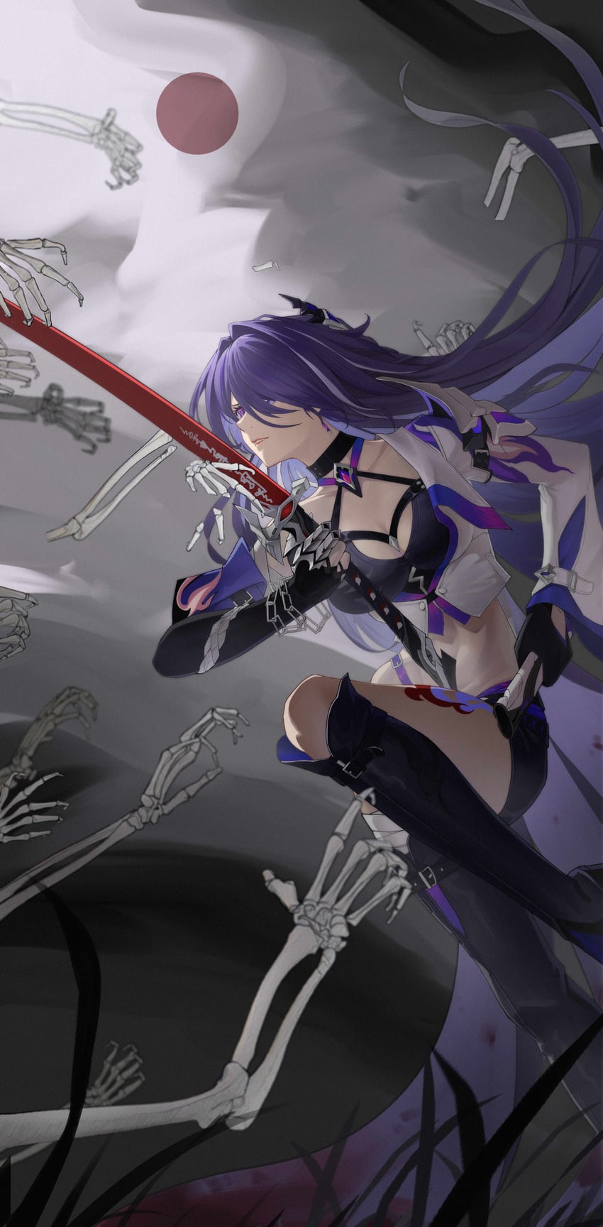 acheron (honkai and 1 more) drawn by niao_fan