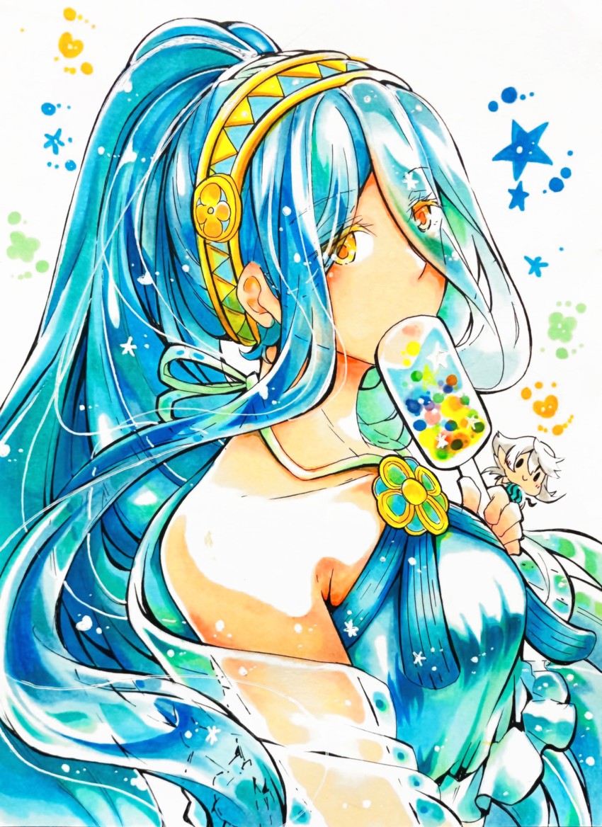 azura and male corrin (fire emblem and 1 more) drawn by shiratsu_(white-seaside)
