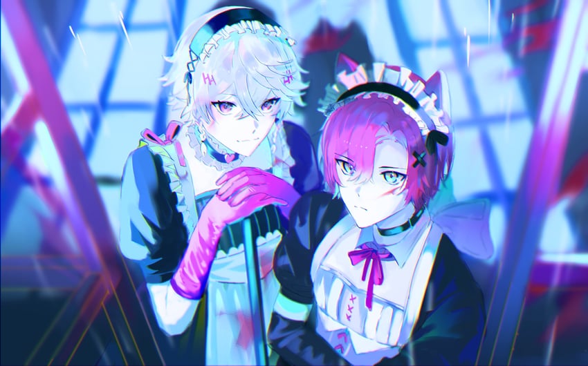machina x flayon and octavio (holostars and 1 more) drawn by lau_135