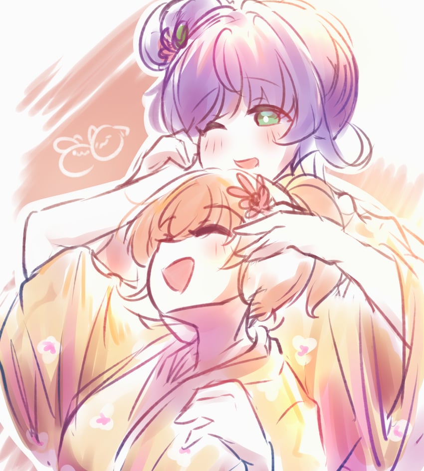 hinoshita kaho and otomune kozue (love live! and 1 more) drawn by iirin