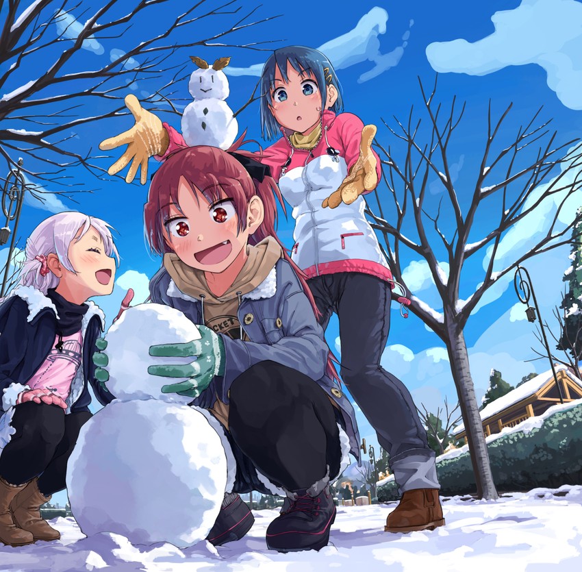 miki sayaka, sakura kyoko, and momoe nagisa (mahou shoujo madoka magica and 1 more) drawn by ryuunosuke_(luckyneco)