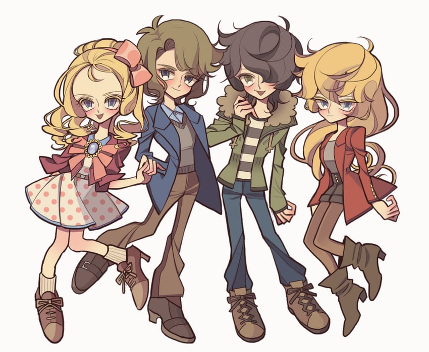 oscar francois de jarjayes, andre grandier, marie antoinette, and hans axel von fersen (versailles no bara) drawn by meremero