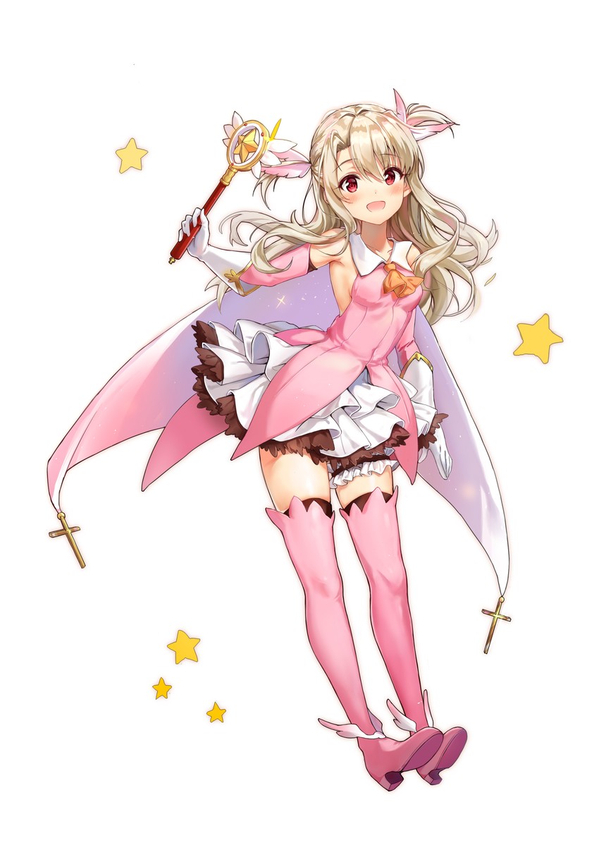 illyasviel von einzbern, prisma illya, and magical ruby (fate and 2 more) drawn by saikoro