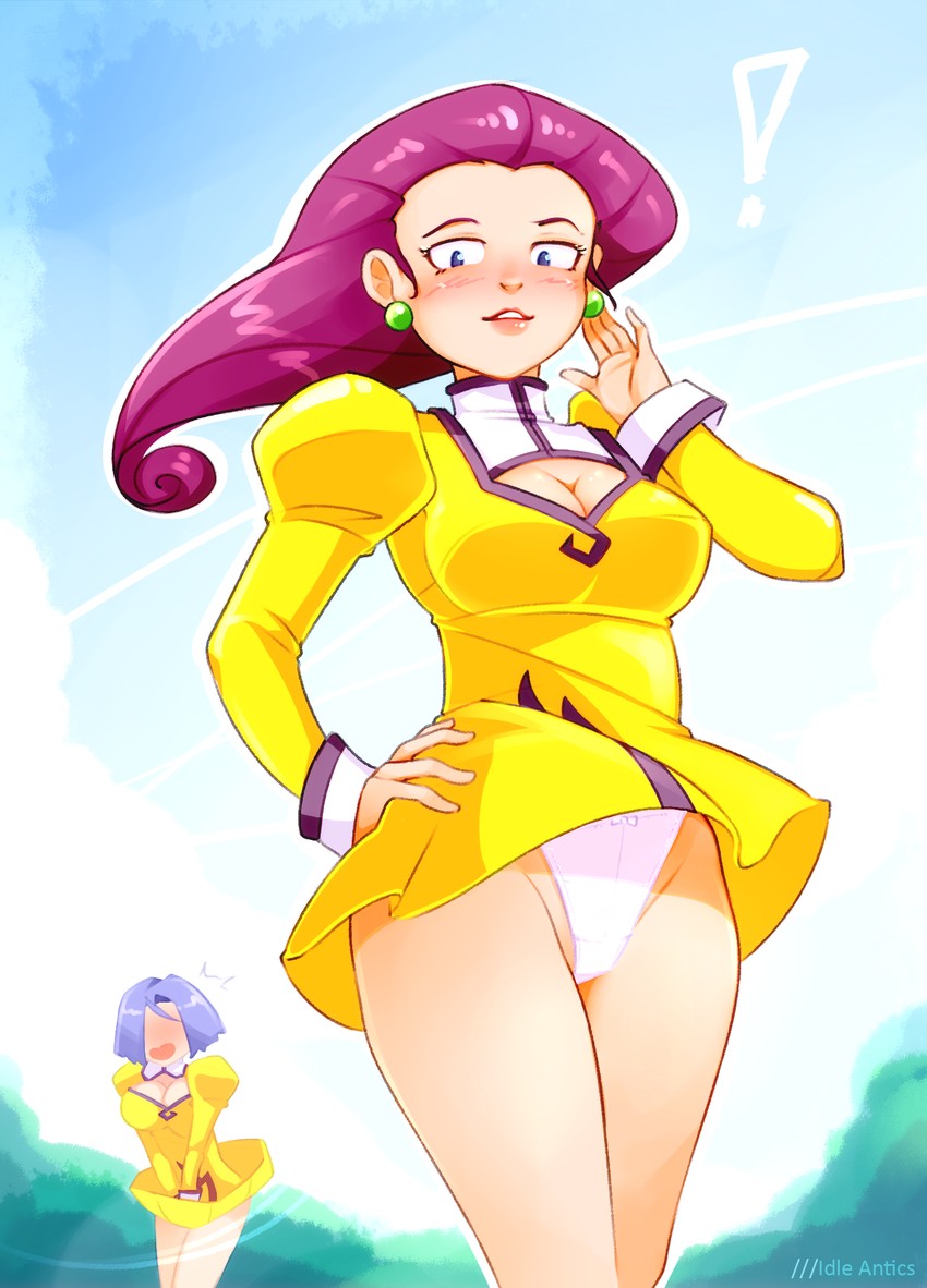 jessie, james, and golden delmo (pokemon and 2 more) drawn by idle_antics