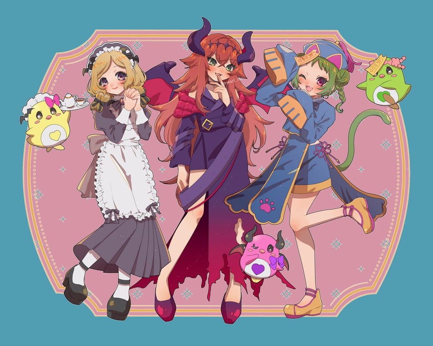 renjouji beru, morizono wakana, takanashi otoha, ethini, femini, and 1 more (pretty series and 2 more) drawn by mea_(meari_mr)