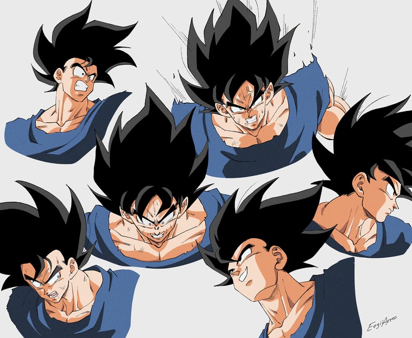 son goku (dragon ball and 1 more) drawn by eegiiartto