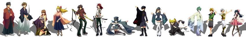 dawn, may, red, ethan, blue oak, and 9 more (pokemon and 1 more) drawn by riku-tarou
