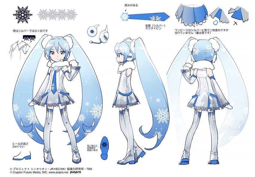 hatsune miku and yuki miku (vocaloid and 2 more) drawn by rella