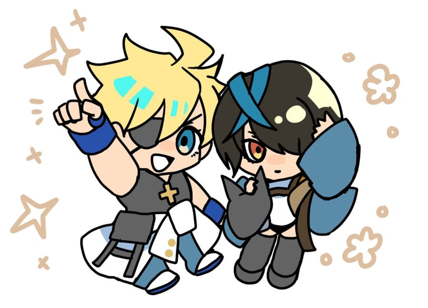 sin kiske and unika (guilty gear and 2 more) drawn by nishimoto