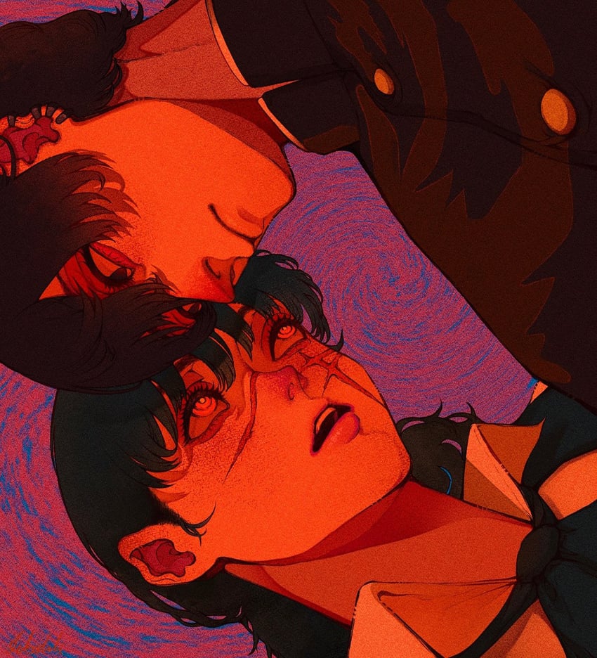 yoru and yoshida hirofumi (chainsaw man) drawn by shekisheki15