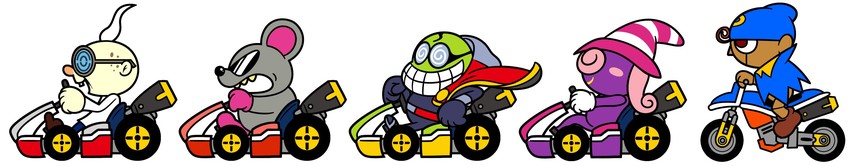 vivian, geno, professor elvin gadd, fawful, and mouser (mario and 9 more) drawn by jpsupper