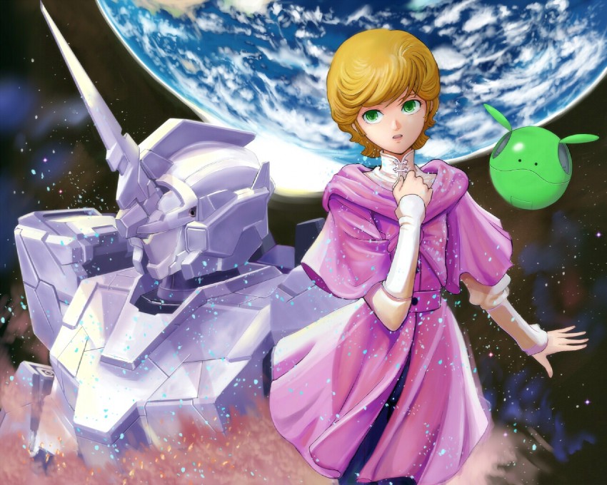 haro, mineva lao zabi, unicorn gundam, and audrey burne (gundam and 1 more) drawn by gacha-m