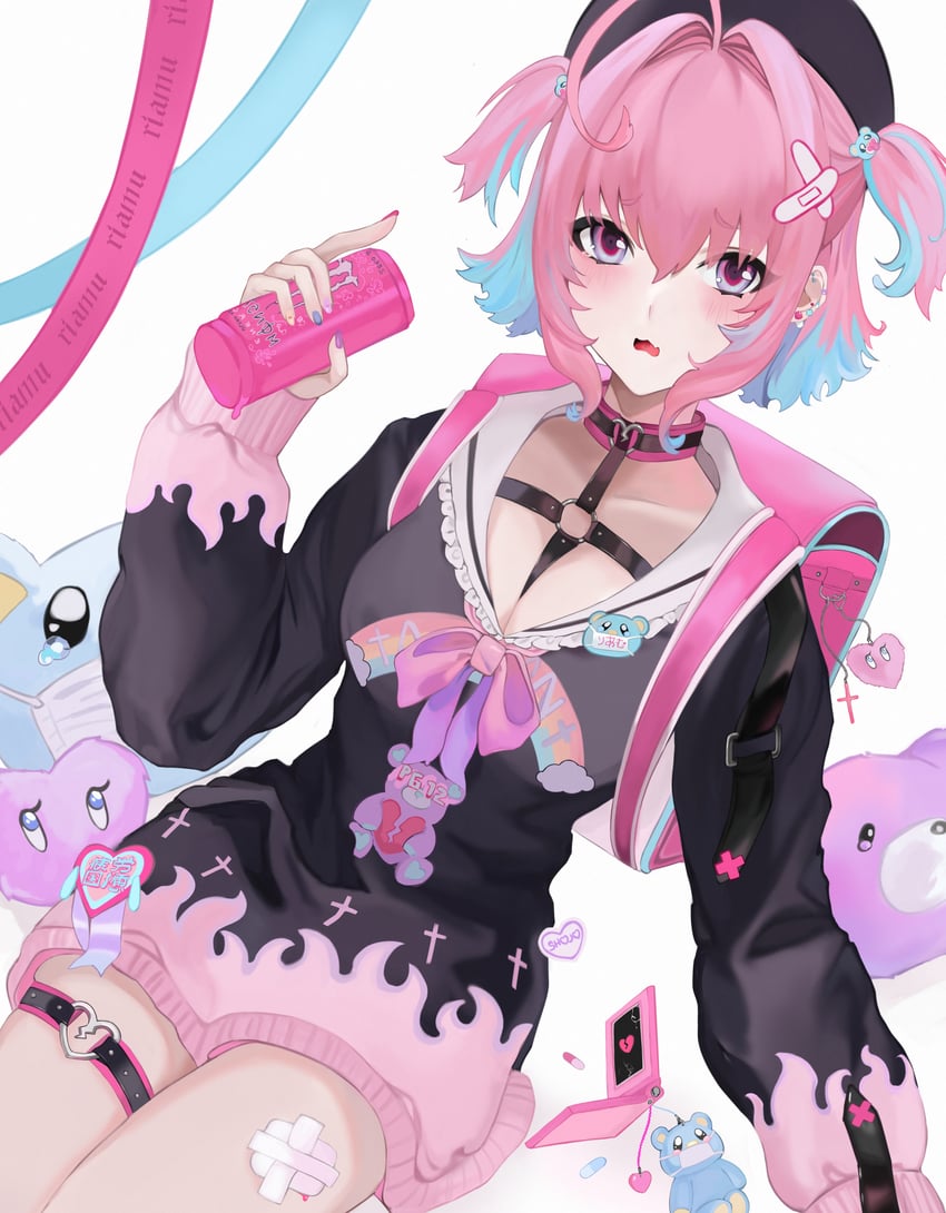 yumemi riamu (idolmaster and 2 more) drawn by shoujoblush