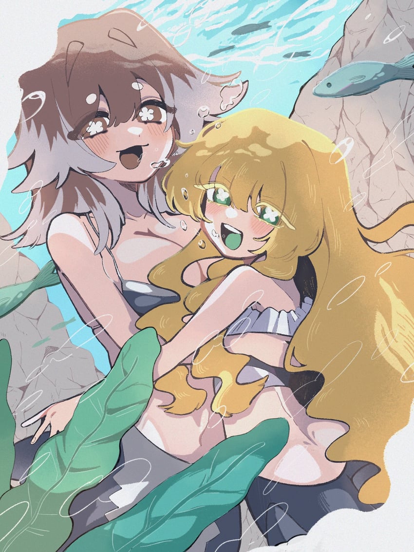 dei matsuri and hasu hasuha (kimi no koto ga dai dai dai dai daisuki na 100-nin no kanojo) drawn by berryice_1515