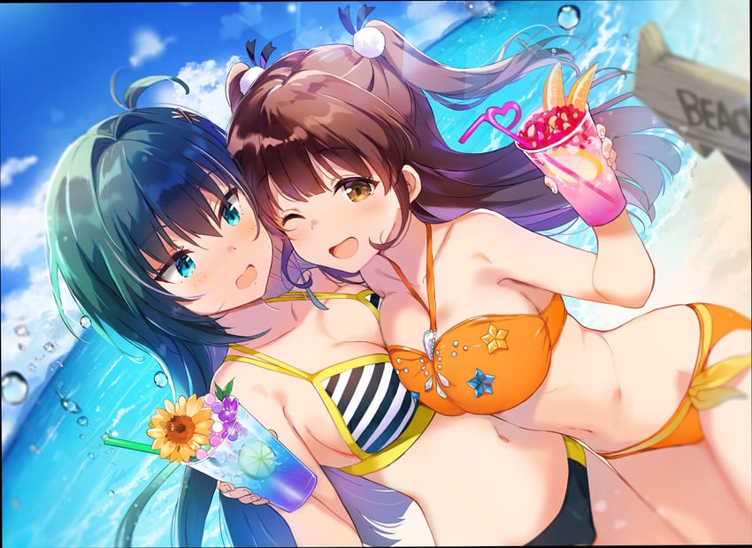 suzumura yuu and komiyama ai (idoly pride) drawn by qp:flapper
