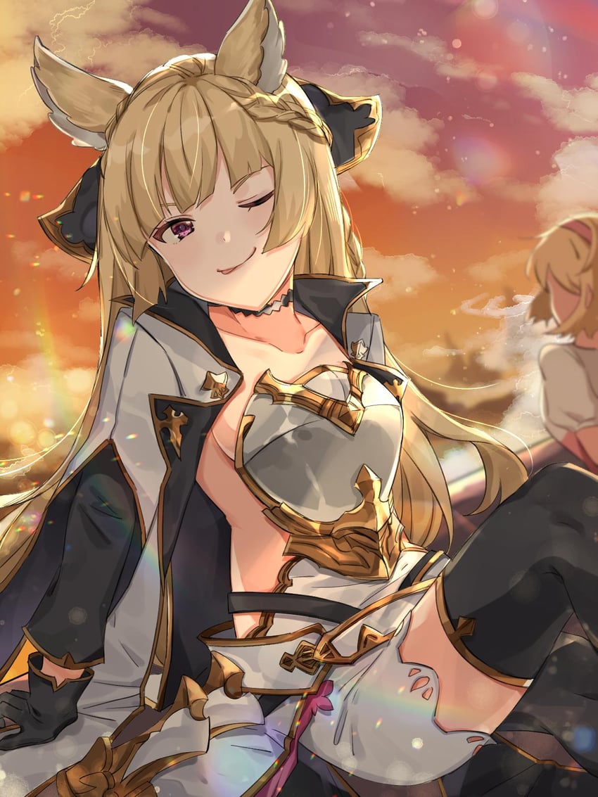 djeeta and yuisis (granblue fantasy) drawn by gyoju_(only_arme_nim)