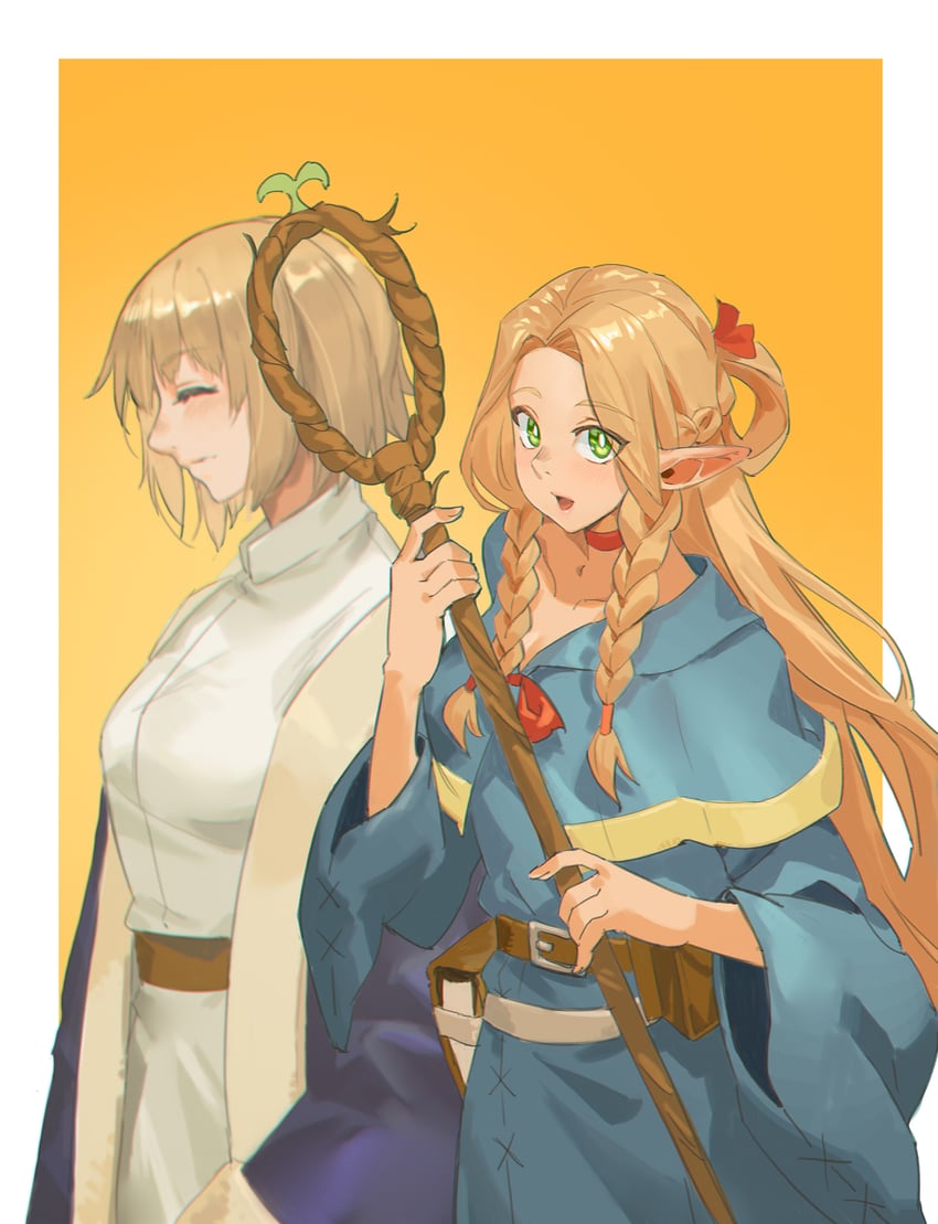 marcille donato and falin touden (dungeon meshi) drawn by ying_shi_de_xia_yeji