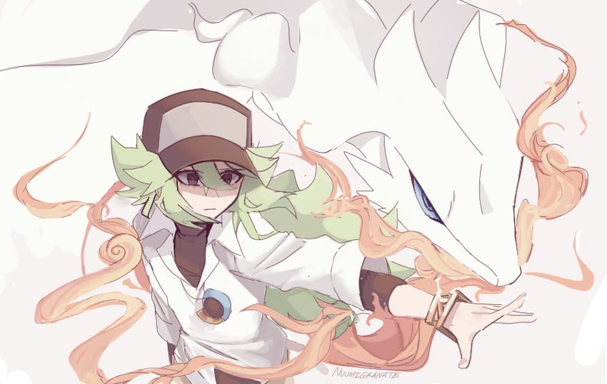 n and reshiram (pokemon and 1 more) drawn by nuumigranate