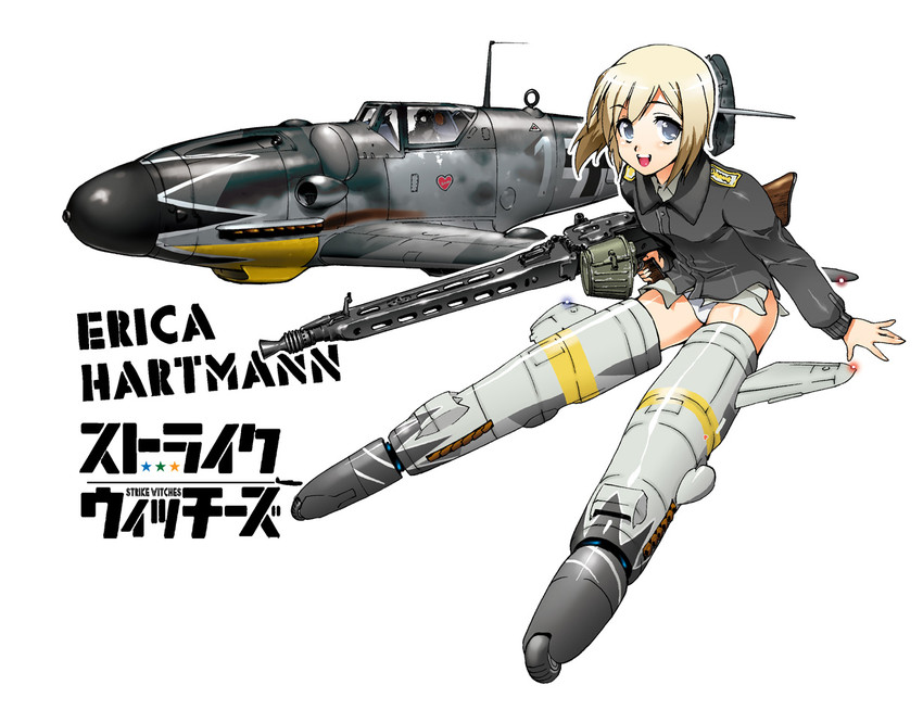 erica hartmann (world witches series and 1 more) drawn by henshako