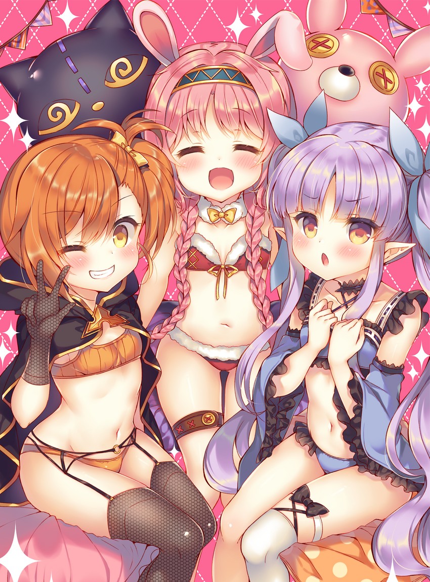 kyoka, misogi, and mimi (princess connect!) drawn by suzunone_rena