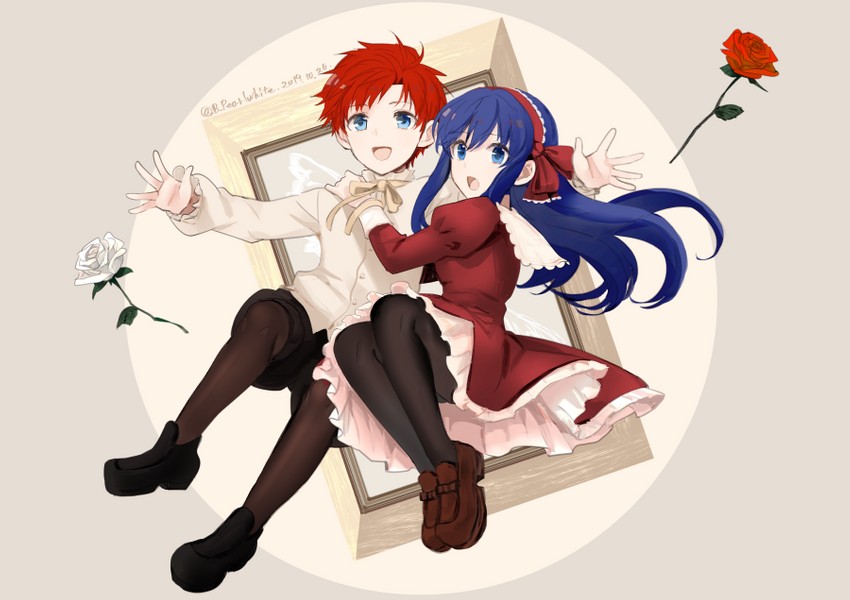 roy and lilina (fire emblem and 1 more) drawn by shoochiku_bai