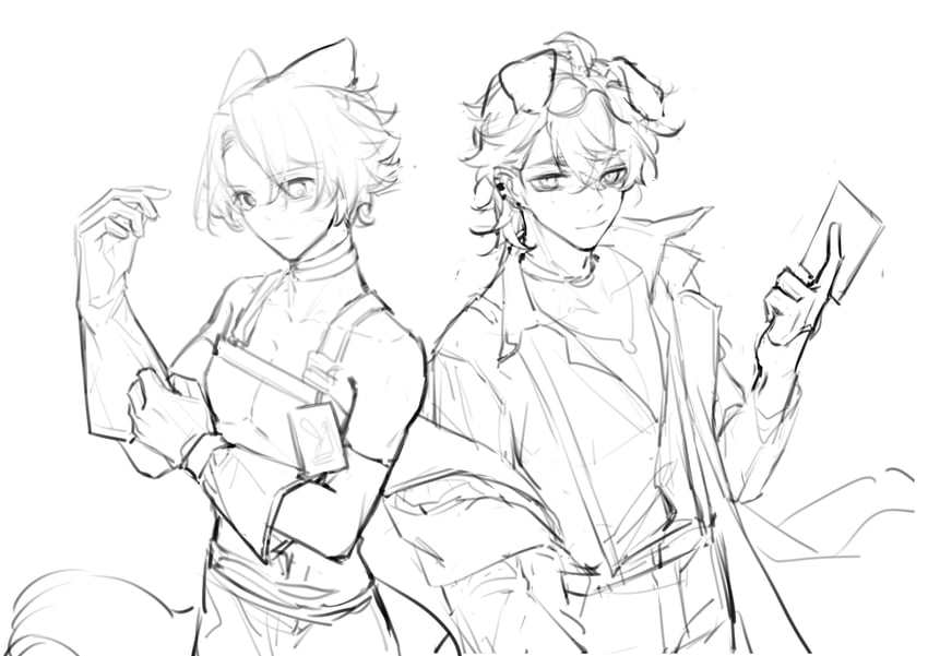 tequila and windflit (arknights and 1 more) drawn by maorongxingqiu