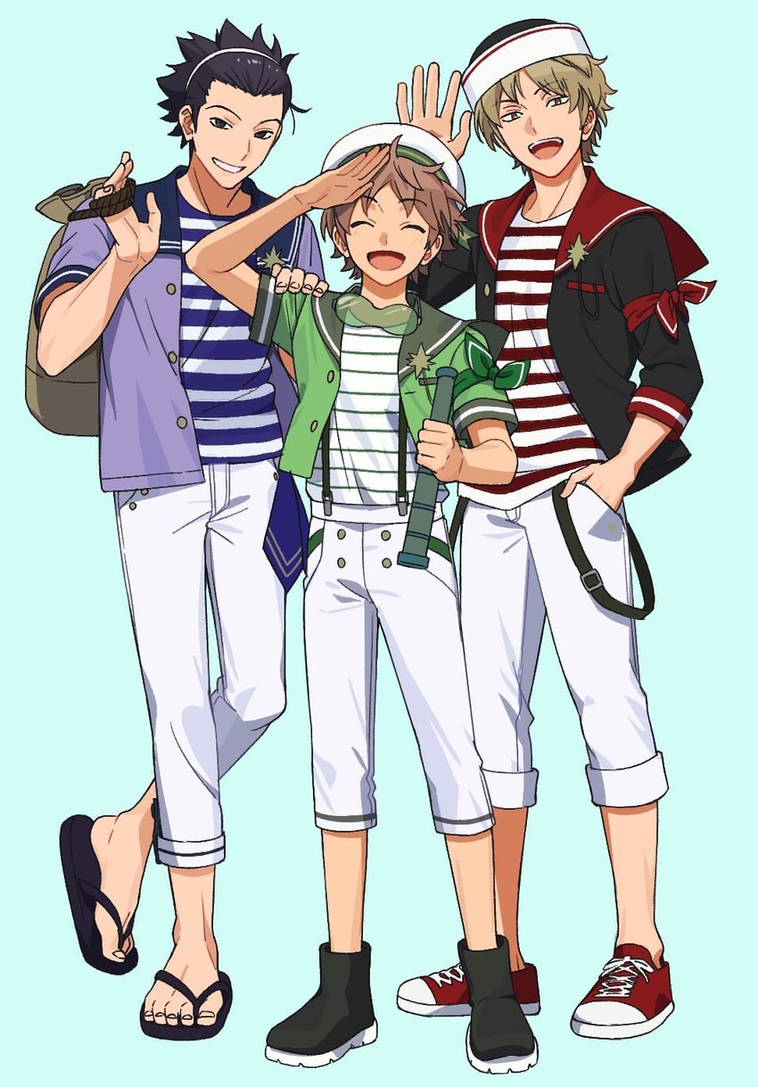 izumi kouhei, yoneya yousuke, and midorikawa shun (world trigger) drawn by nocchan_chicchi